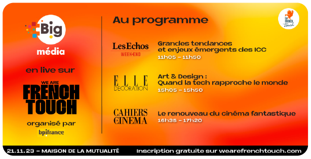 Au programme du live Big média sur We Are French Touch